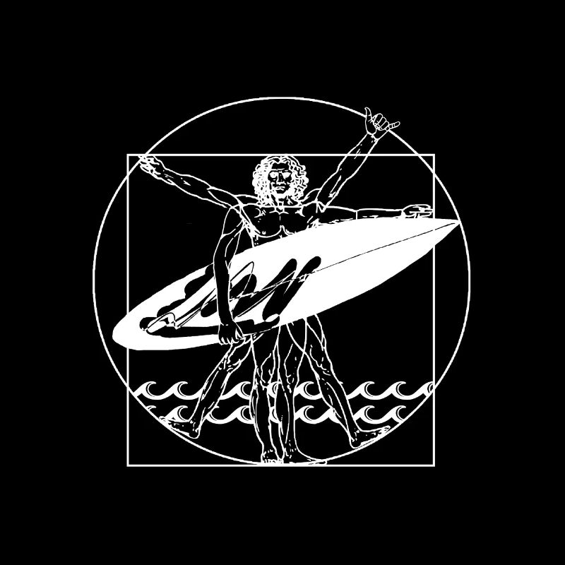 Vitruvian Mann-Surfergeschenk