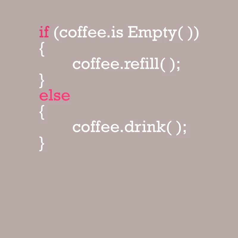 Programmcode Kaffee nachfüllen IT Entwickler