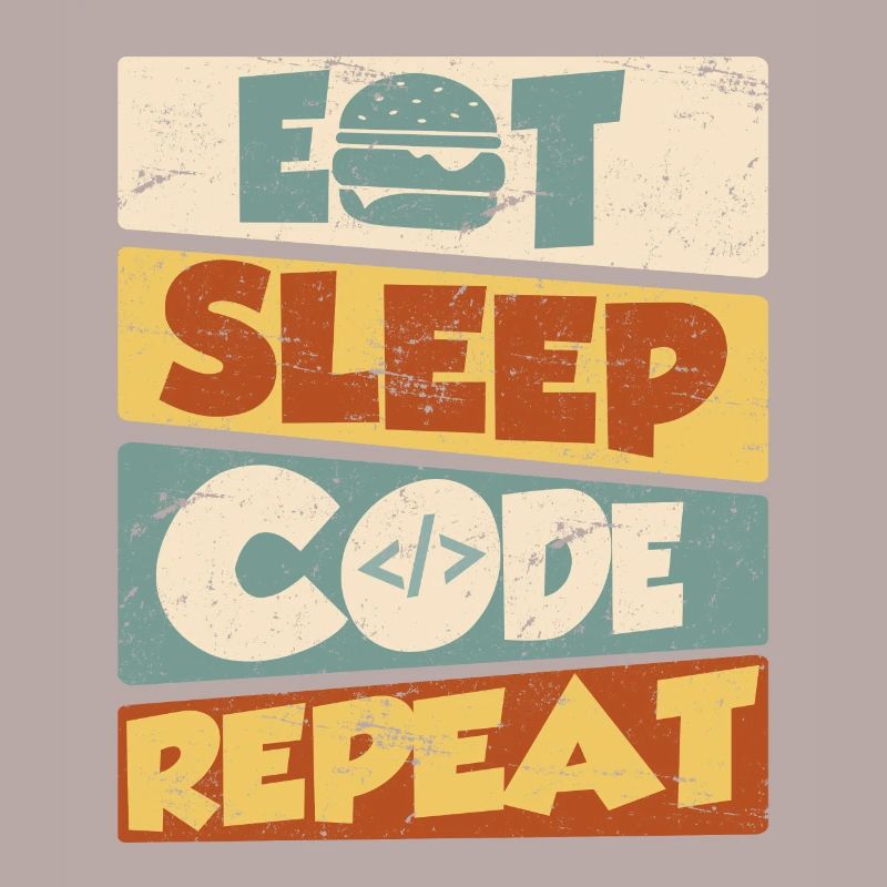 Programmeur développeur IT Spruch Eat Sleep Code