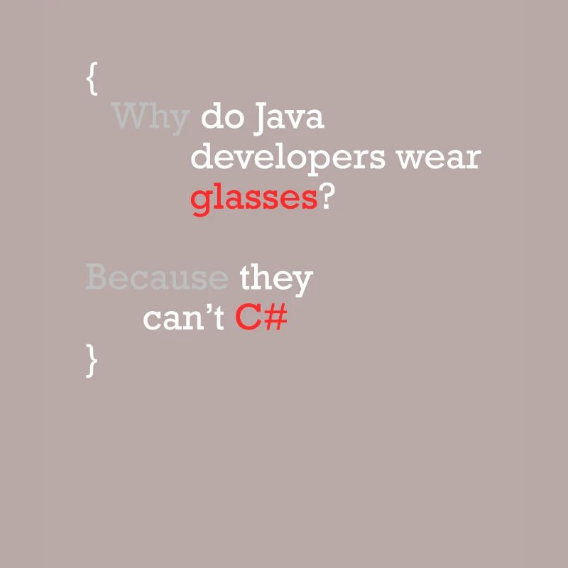 C# Programmeur blague Coder C Sharp