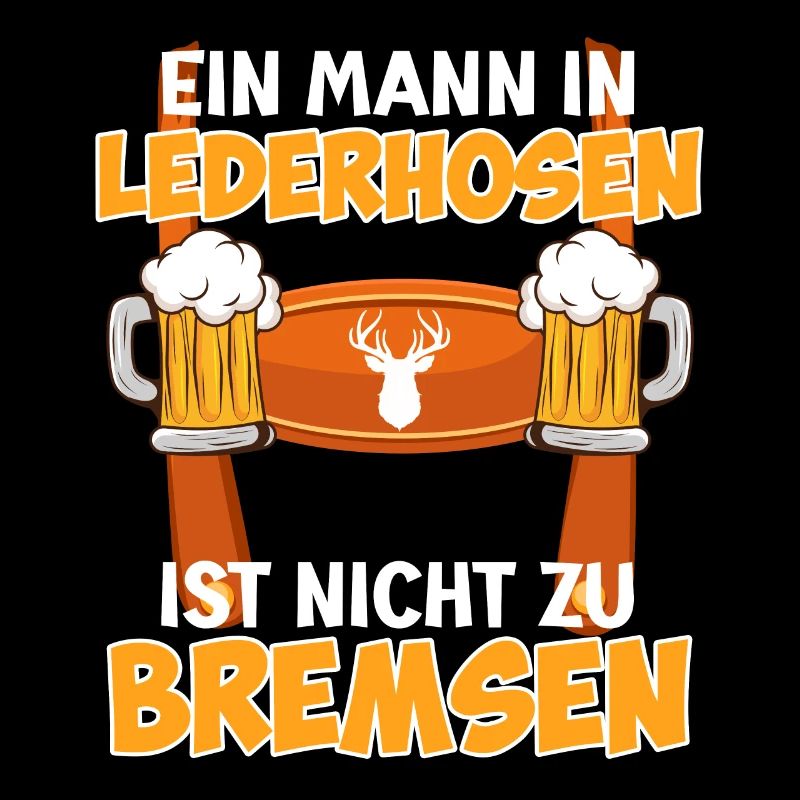 München Ein Mann in Lederhosen