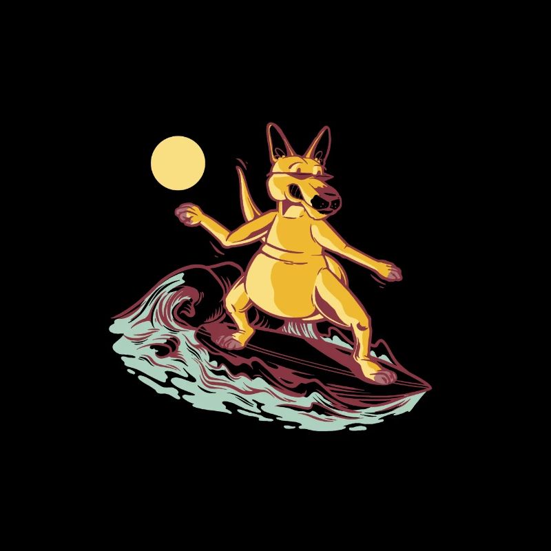 Surfer Kangaroo Australia