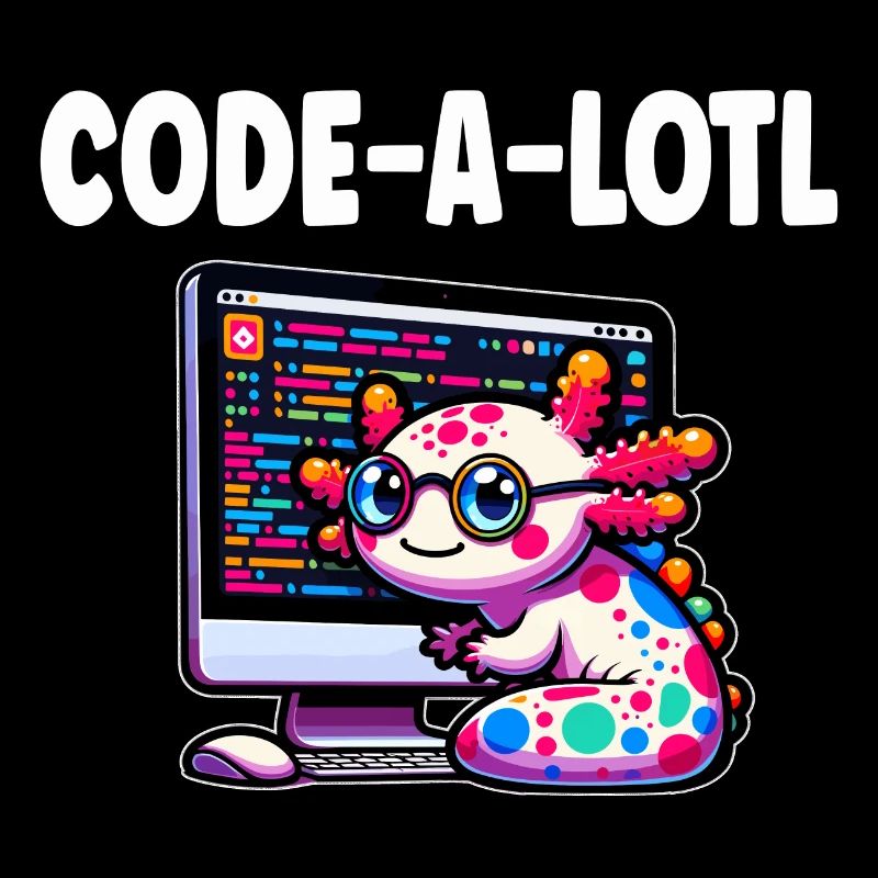 Cadeau de programmation drôle d’axolotl codage