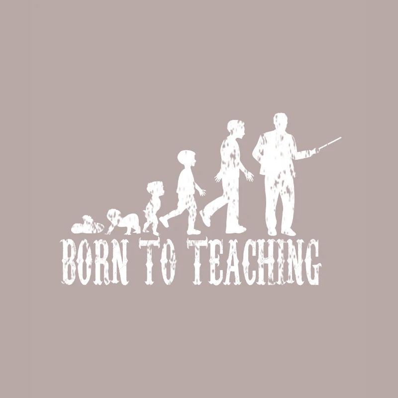 Teacher birth evolution baby kid school gift