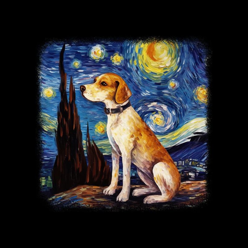 Beagle Van Gogh nuit étoilée