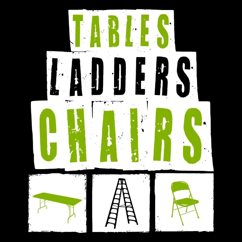 TABLES ÉCHELLES CHAISES Motif de lutte