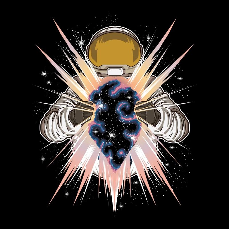 Space Light - Astronaut öffnet andere Dimension