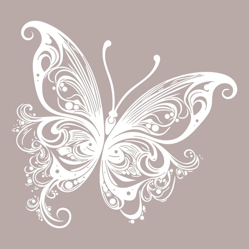 Dessin papillon de style lignes et points