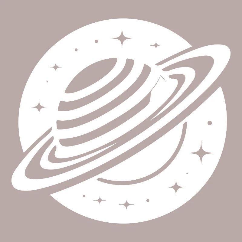 Space planet Saturn with ring system and stars