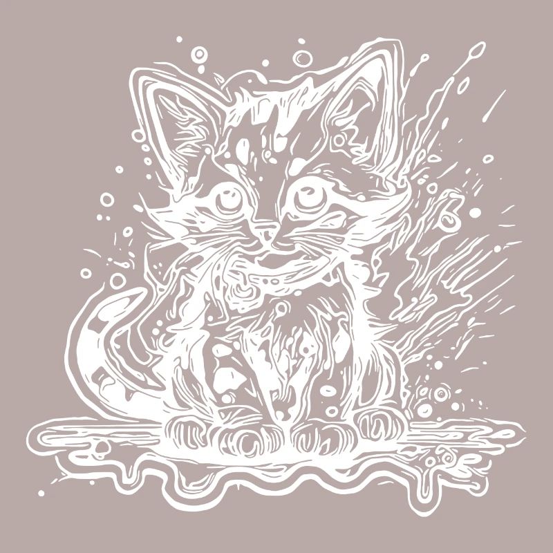 Mignon petit chat du chat poté dans le style graffiti