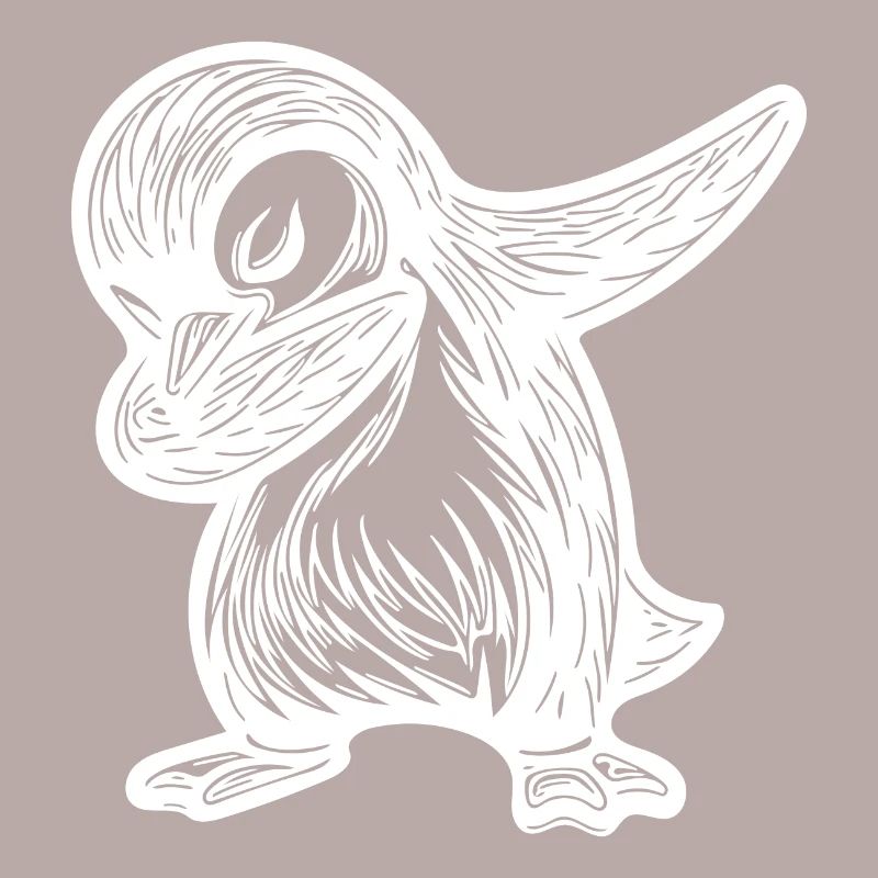 Süsser Knuffiger Pinguin Kleiner Dabbing Pinguin