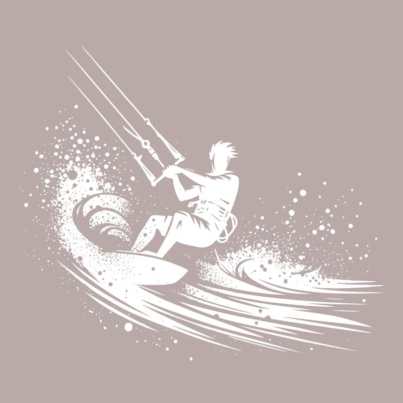 Éclaboussures de haute volée Kite Surf Eau de mer Conduite Plaisir