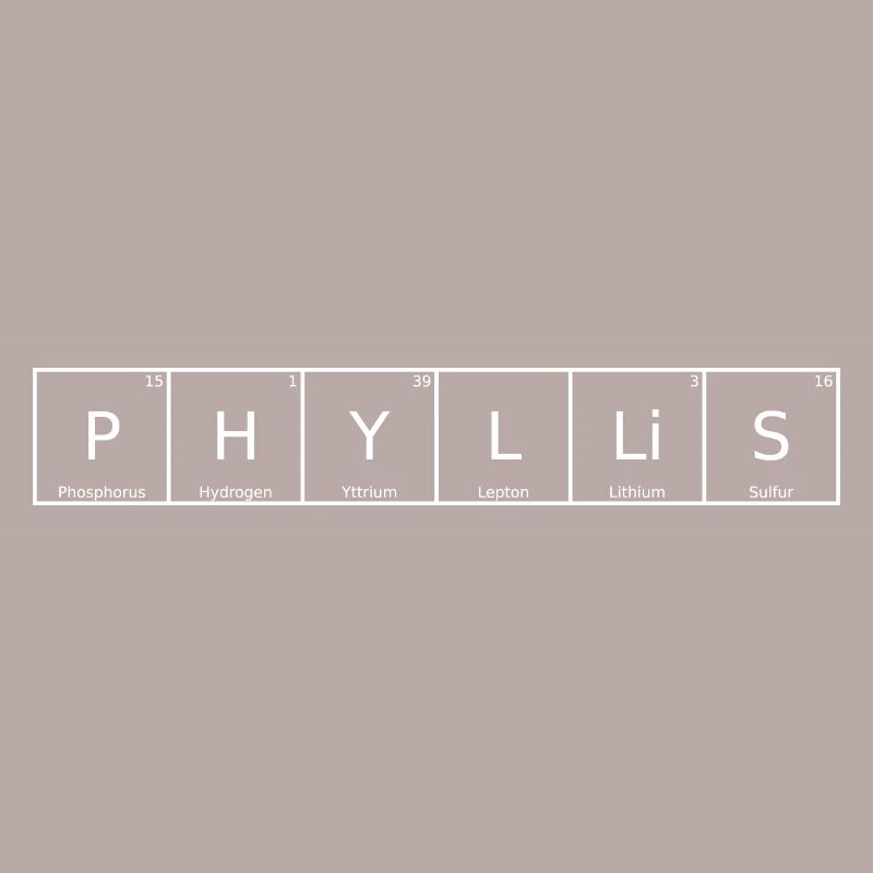 Phyllis Surname First Name Chemistry Periodic Table Element