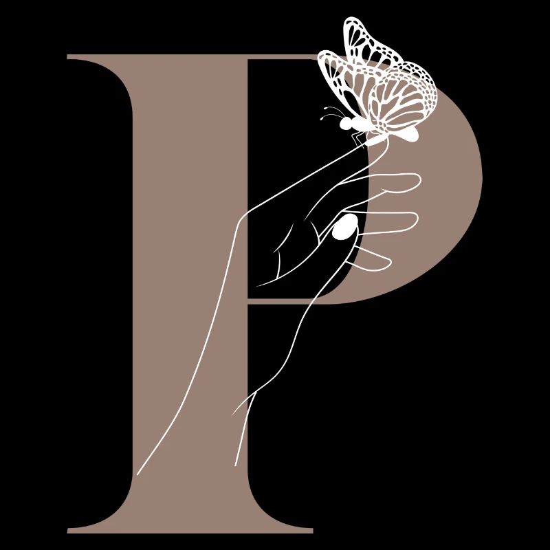 letter P Magic butterfly