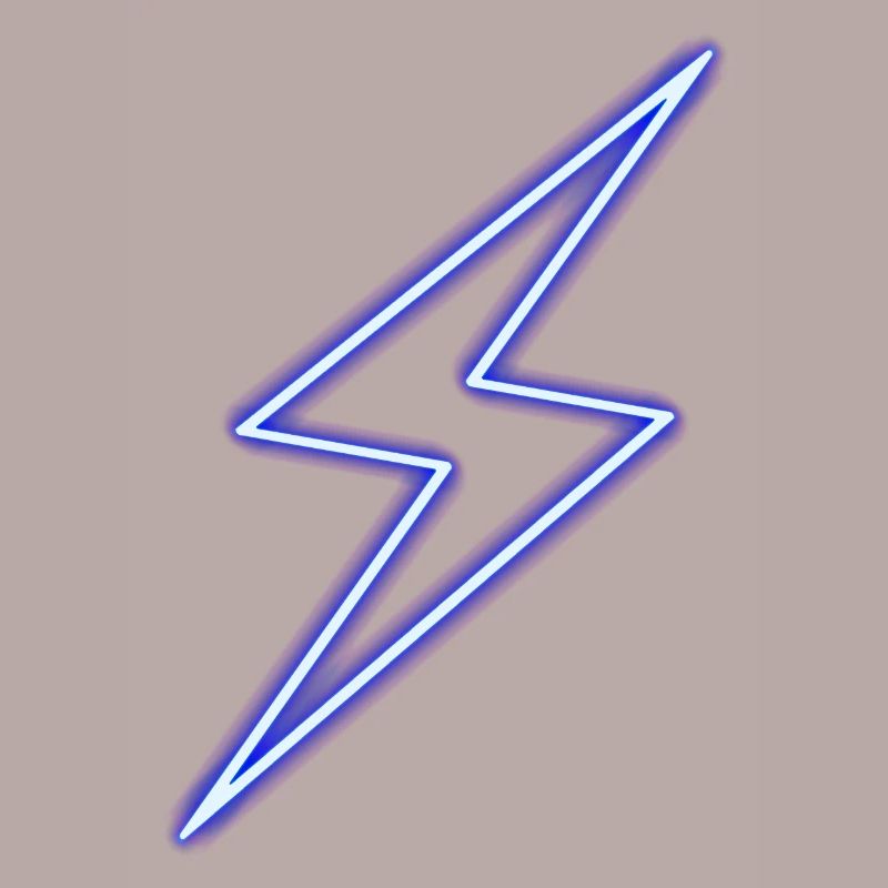 Neon Lightning Bolt