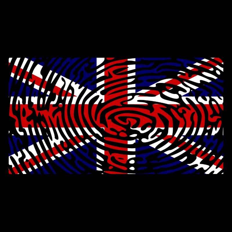 Drapeau du Royaume-Uni empreinte digitale Union Jack UK