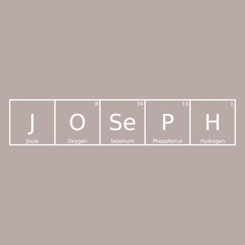Joseph Name First Name Chemistry Periodic Table Elements