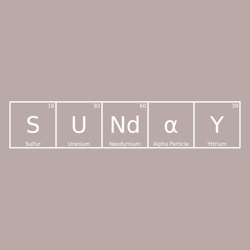 Sunday Name First Name Chemistry Periodic Table Elements