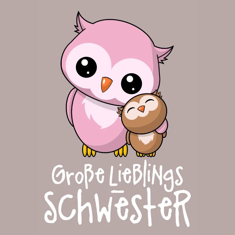 Große Lieblingsschwester - Beste Schwester Eulen