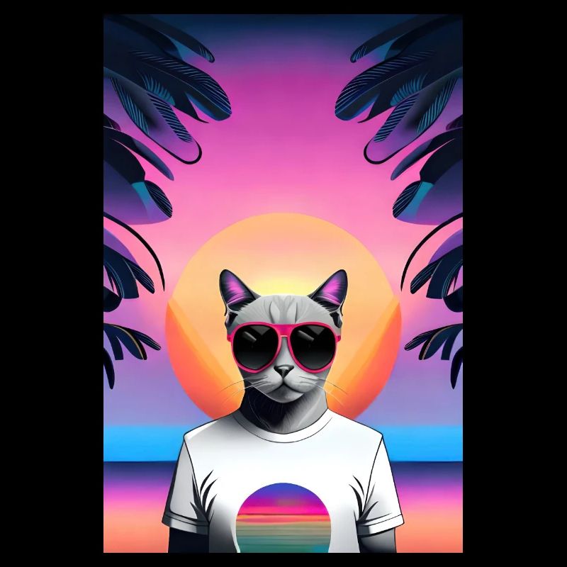 Synthwave Cat