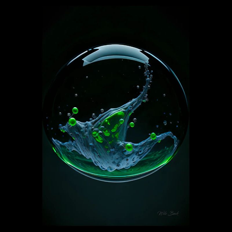 Kaos dans un vert bulle3