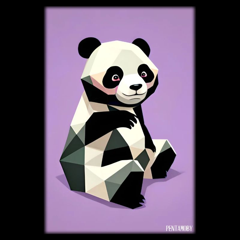 Panda Polygon Wild Panda Bear Wild Zoo Dier