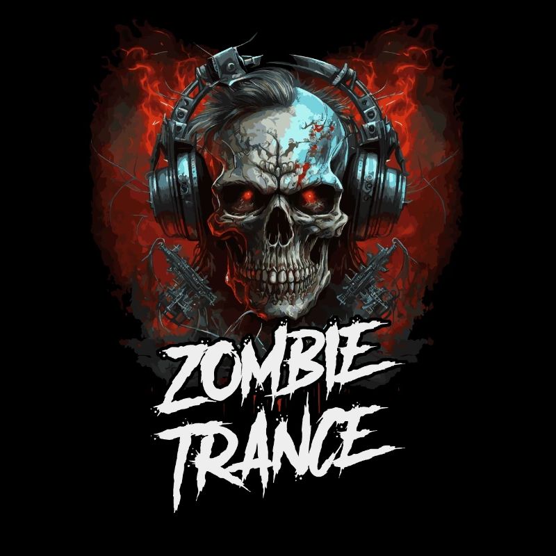 Zombie skull techno Disc Jockey