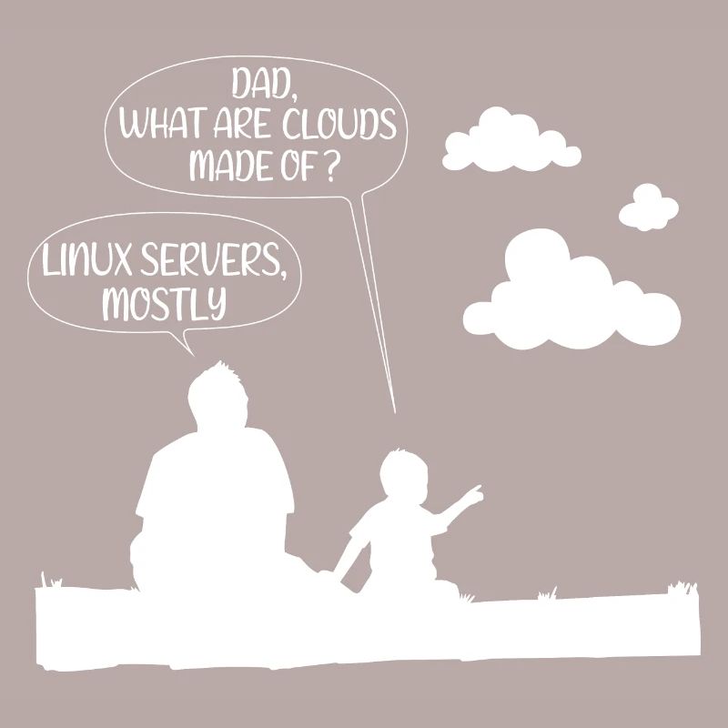 Clouds are mostly made of linux server Geschenk
