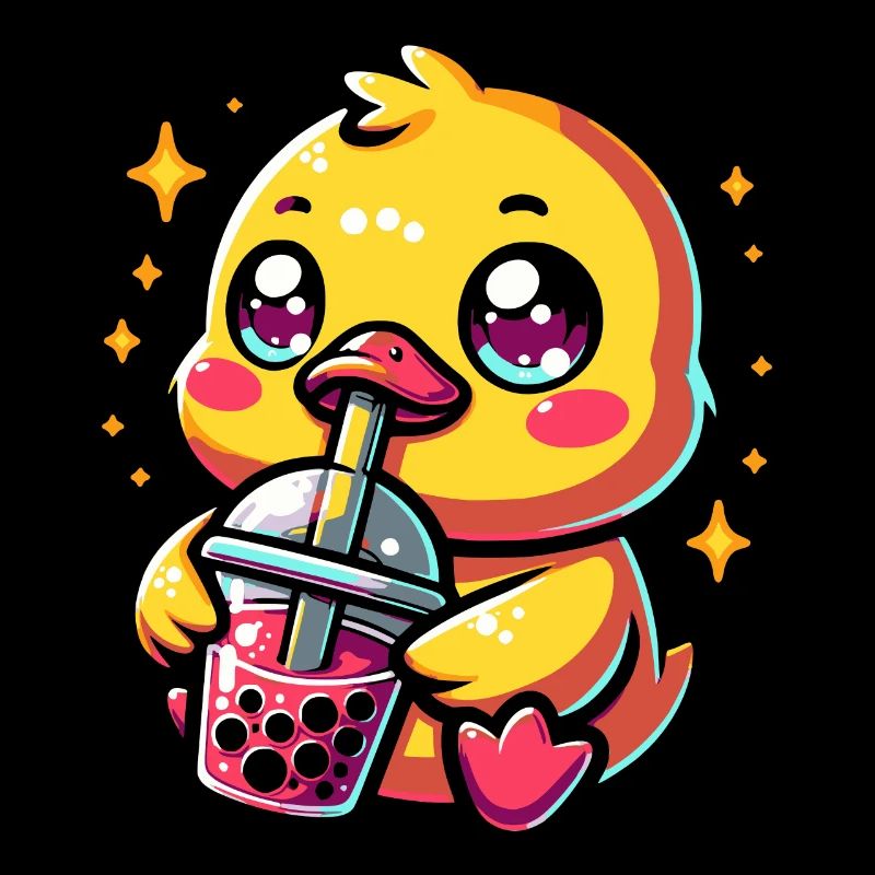 Bubble Tea Duck Boba Tea Kawaii Gift