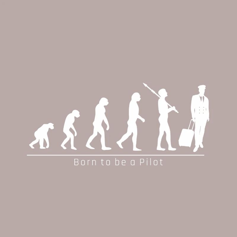 Evolution Pilot Beruf lustiges cooles Geschenk