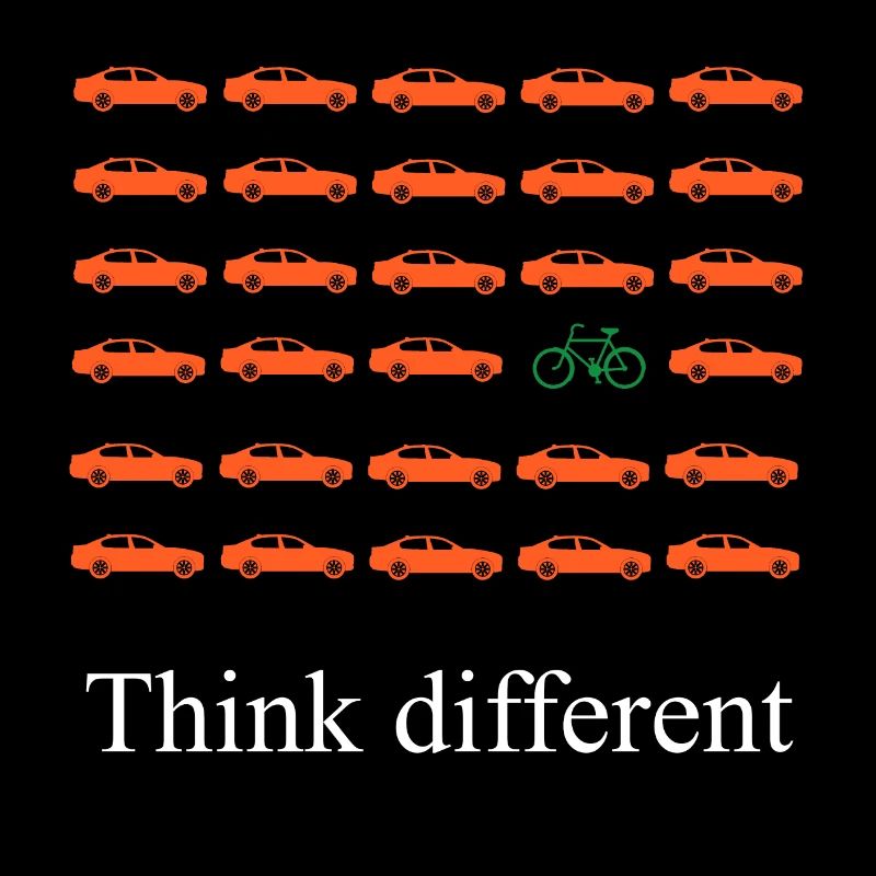 Think different: Fahrrad statt Auto