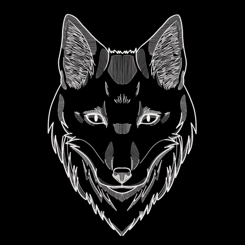 Fuchs Kopf weiß