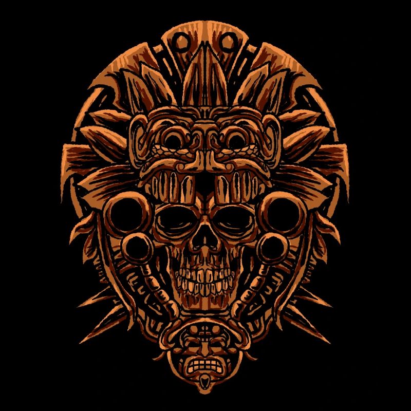Aztèque Aztecan Ère Crâne Cadeau