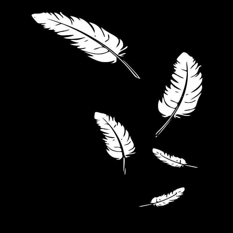 Feathers icon / white