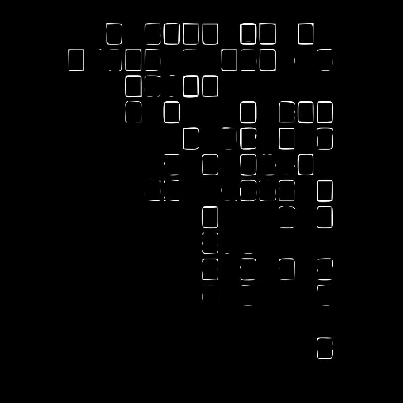 Cube - line / white