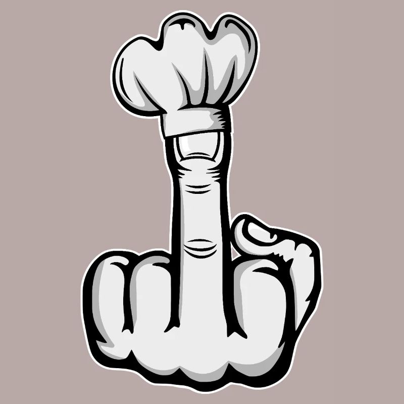 Middle Finger Stinky Finger Chef's Hat Design