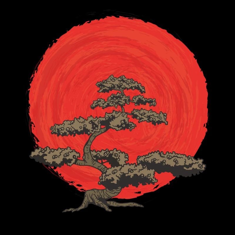 Bonsai Tree Enso Circle Buddhism Zen Design