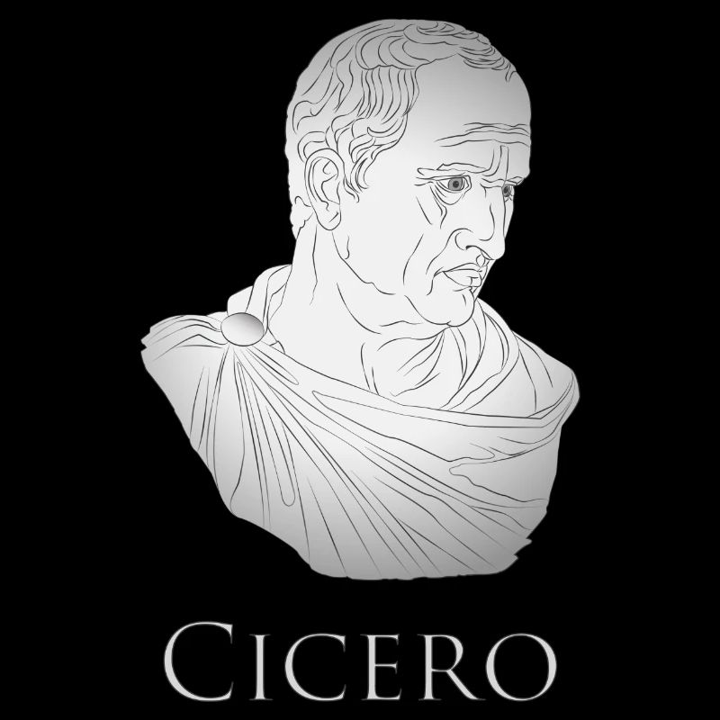ritratto di Cicerone, disegno, nero
