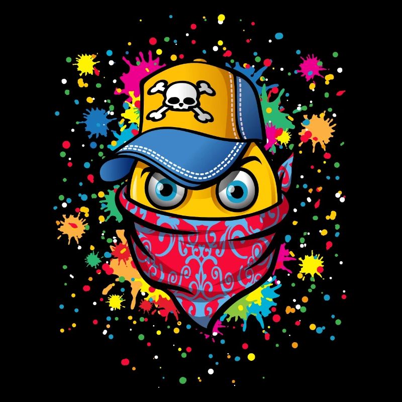 Maske und Graffitis