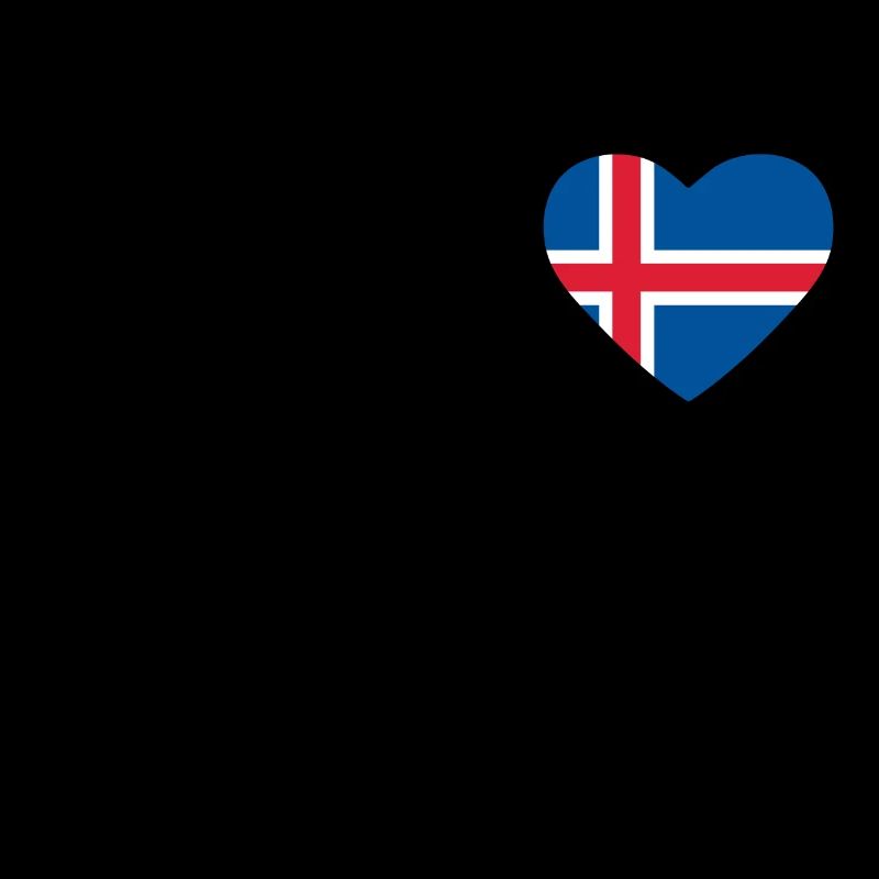 Cœur drapeau Islande