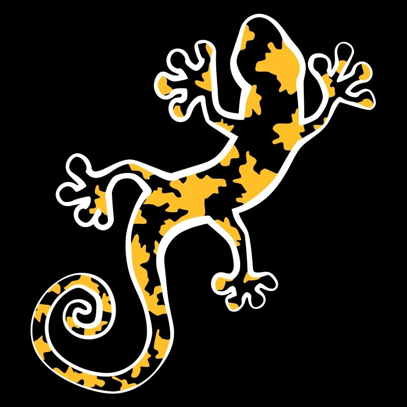 Yellow and black spotted leopard gecko