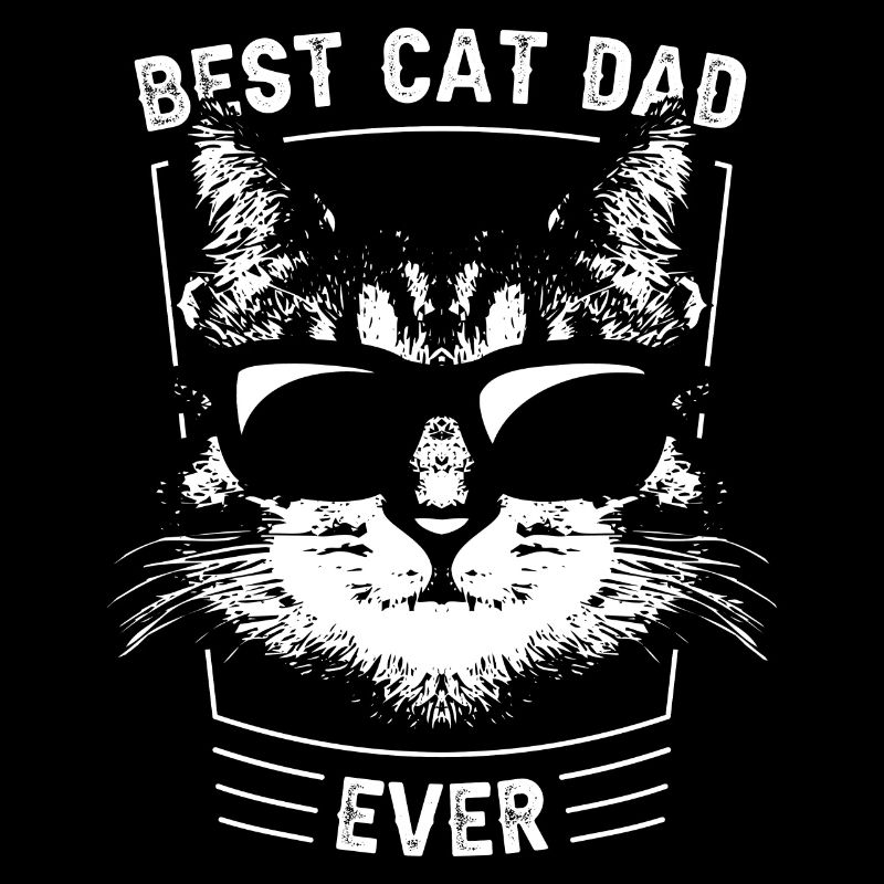 Best Cat Dad Ever - Bester Katzen Papa Retro