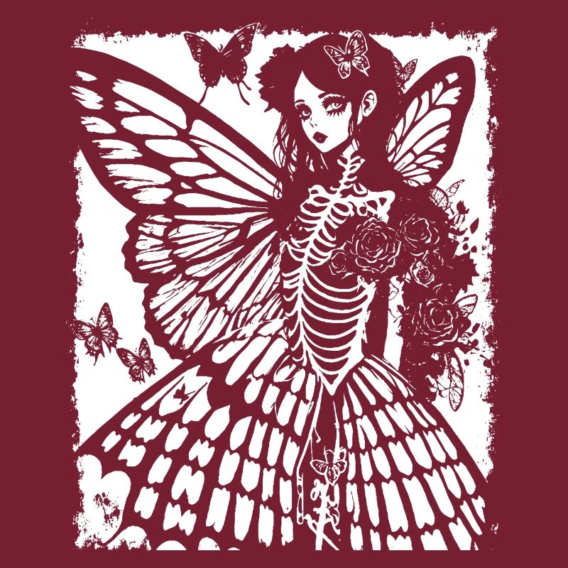 Fairycore Esthétique Grunge Squelette Fée Goth G