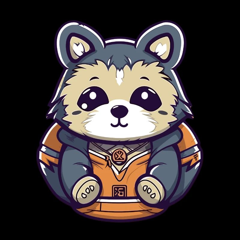 Waschbär - Kawaii Style