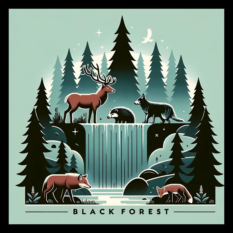 Faune et cascade de la Forêt-Noire