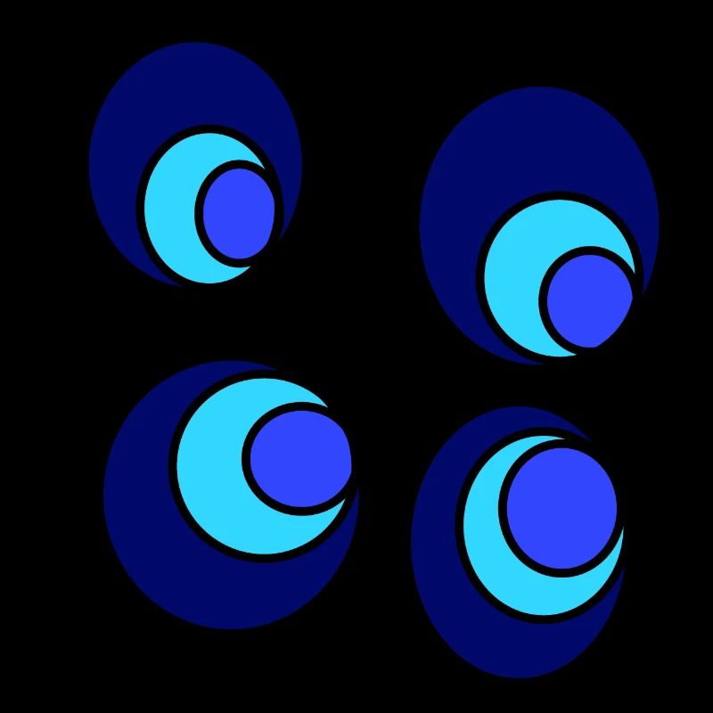 Circles on blue and light blue circles