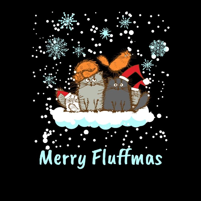 Chat joyeux noel fluffmas chat doux