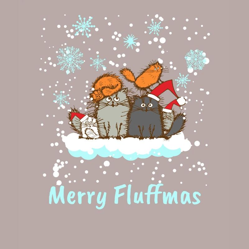 Chat joyeux noel fluffmas chat doux