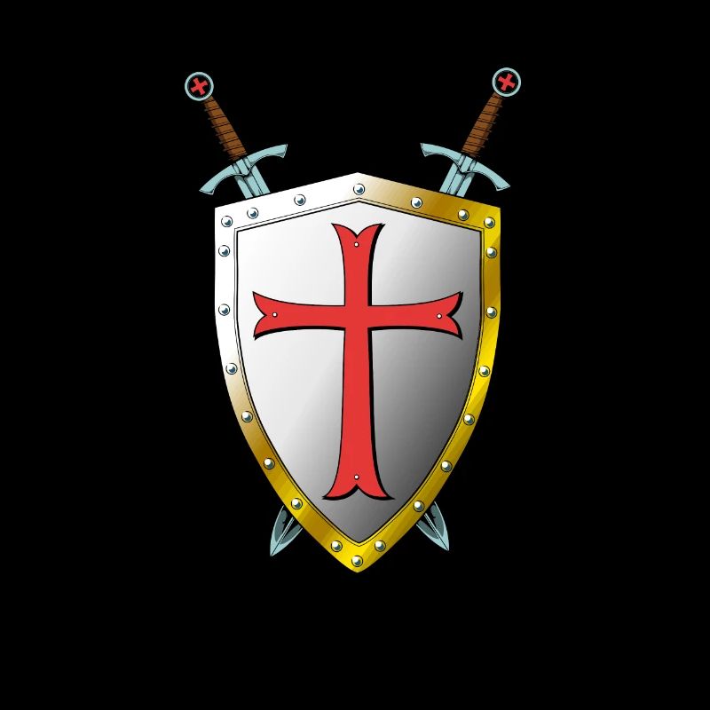 Templar Shield and Swords - Knights Templar
