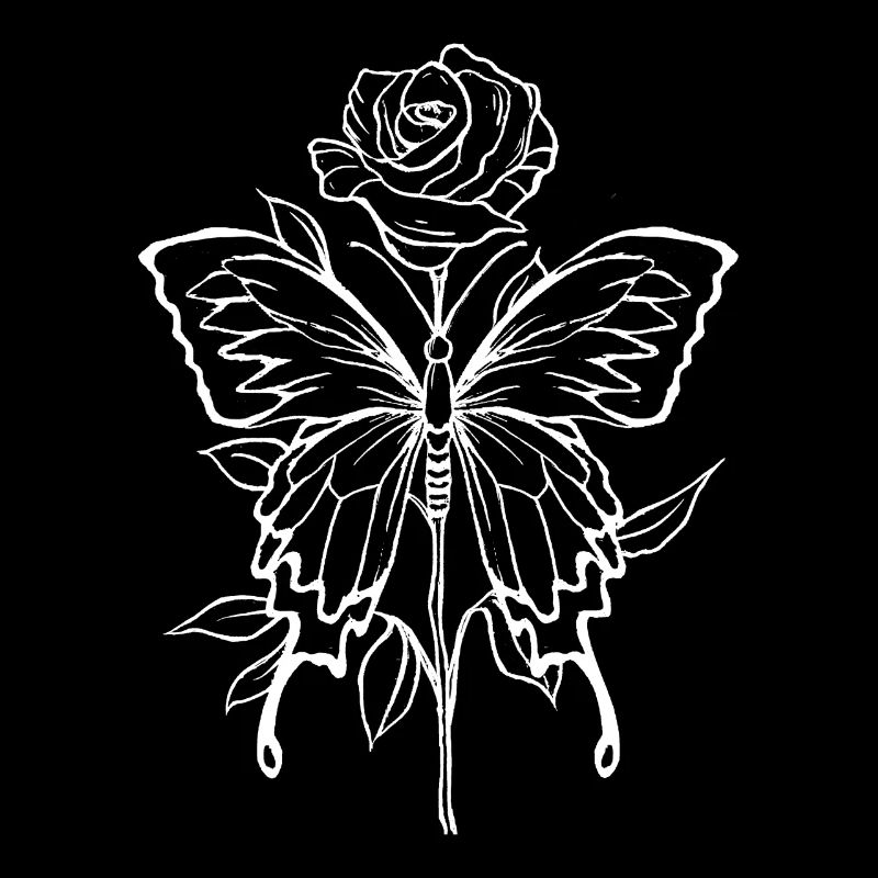 Soft Grunge Rose Butterfly Fairycore Aesthetic